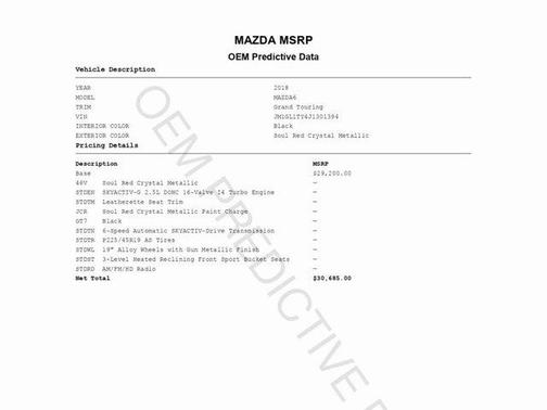 2018 Mazda Mazda6 Grand Touring