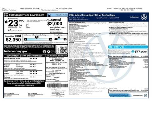 2024 Volkswagen Atlas Cross Sport 2.0T SE w/Technology