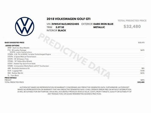 2018 Volkswagen Golf GTI 2.0T SE 4-Door