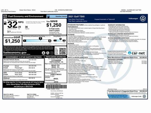 2021 Volkswagen Golf 1.4T TSI