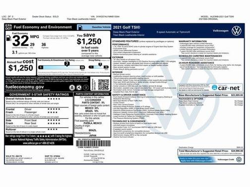 2021 Volkswagen Golf 1.4T TSI