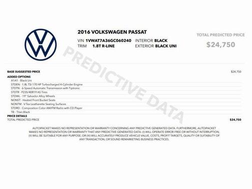 2016 Volkswagen Passat 1.8T R-Line w/ Comfort