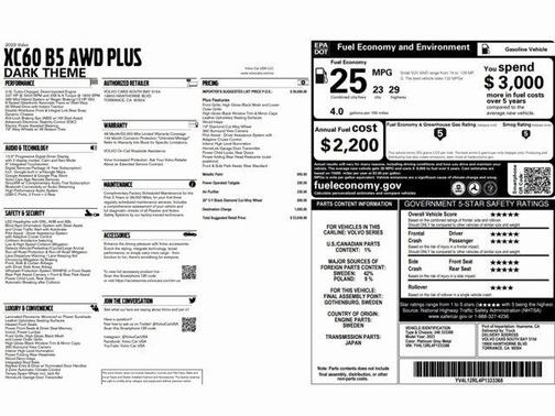 2023 Volvo XC60 B5 Plus Dark Theme