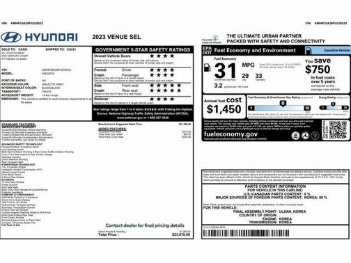 2023 Hyundai VENUE SEL