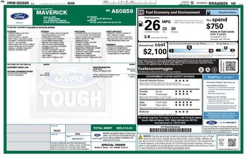 Atlas Blue Metallic 2024 Ford Maverick XL