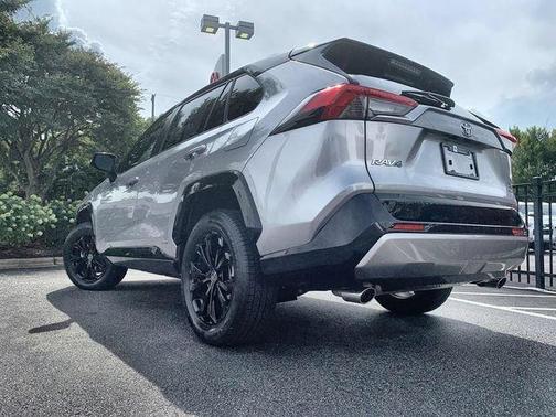 Silver Sky/Midnight Black 2025 Toyota RAV4 Hybrid SE