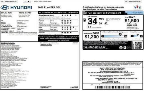Photo 4 of 44 of 2020 Hyundai Elantra SEL