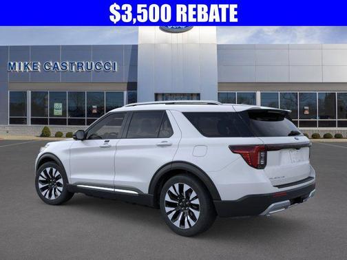 Space White Metallic 2026 Ford Explorer Platinum