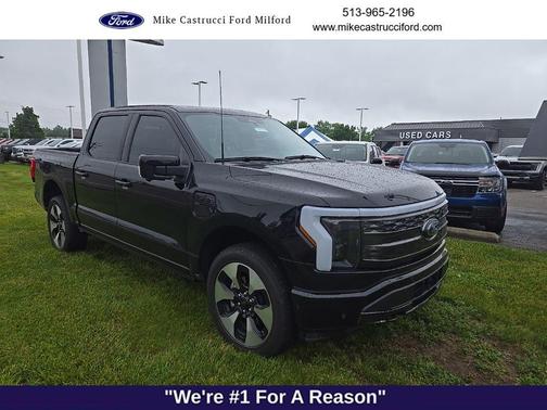 Agate Black Metallic 2023 Ford F-150 Lightning Platinum