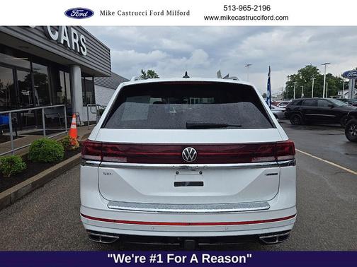 Opal White 2024 Volkswagen Atlas 2.0T SEL Premium R-Line 4MOTION