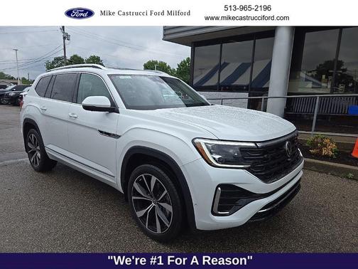 Opal White 2024 Volkswagen Atlas 2.0T SEL Premium R-Line 4MOTION