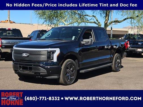 Agate Black Metallic 2025 Ford F-150 Lightning Flash
