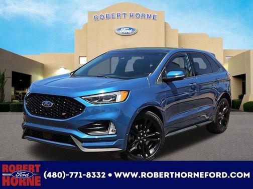 Blue 2019 Ford Edge ST