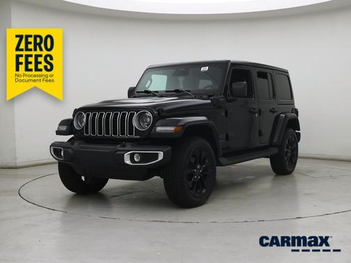 Black 2025 Jeep Wrangler 4xe Sahara