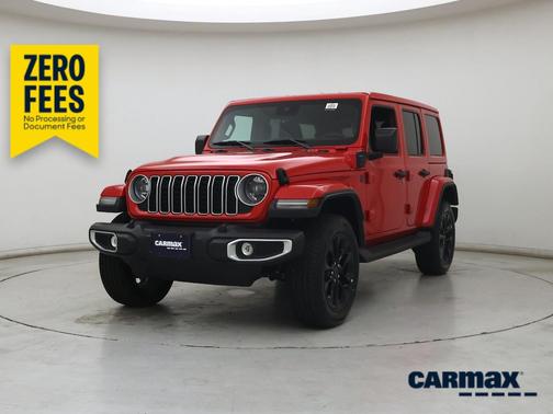 Red 2025 Jeep Wrangler 4xe Sahara