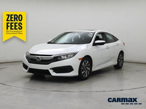 White 2017 Honda Civic EX