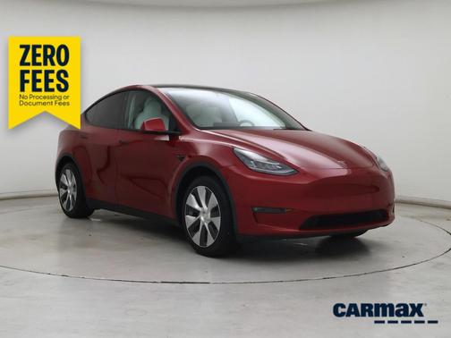 Red 2021 Tesla Model Y Standard Range