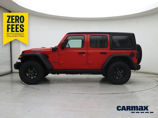 Red 2025 Jeep Wrangler 4xe Willy's