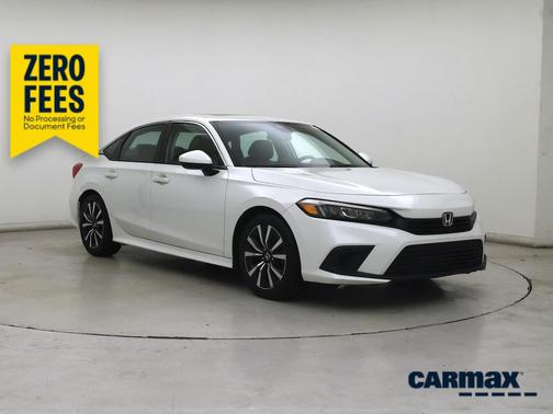 White 2022 Honda Civic EX