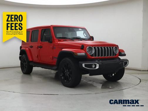 Red 2025 Jeep Wrangler 4xe Sahara