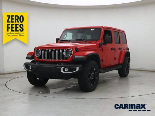 Red 2025 Jeep Wrangler 4xe Sahara