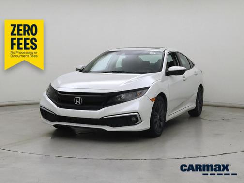 White 2021 Honda Civic EX