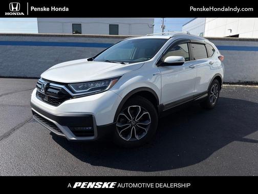Platinum White 2021 Honda CR-V Hybrid EX-L