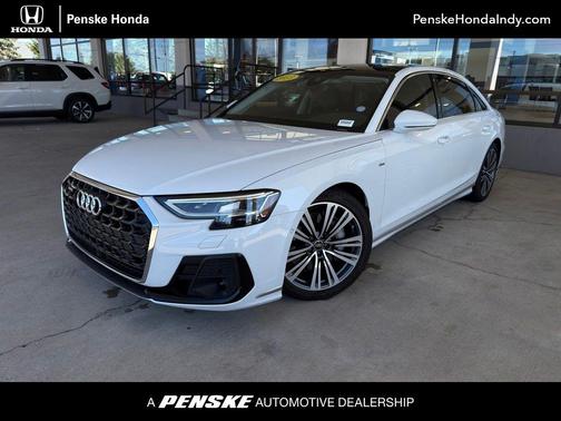 Glacier White Metallic 2023 Audi A8 L 55