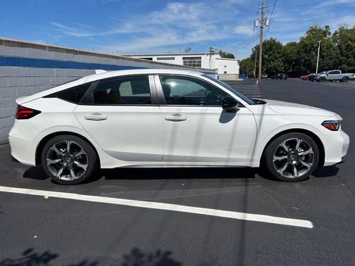 Platinum White Pearl 2026 Honda Civic Hybrid Sport Touring
