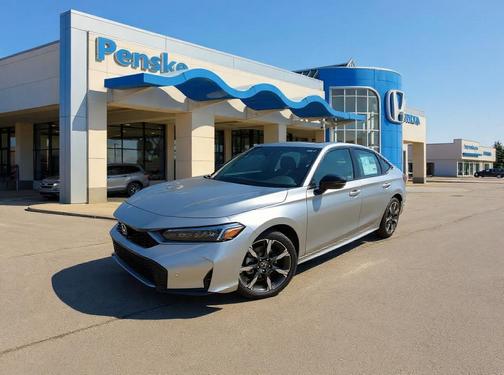 Solar Silver Metallic 2026 Honda Civic Hybrid Sport