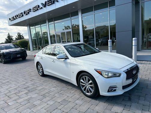 Moonlight White 2015 INFINITI Q50 Premium