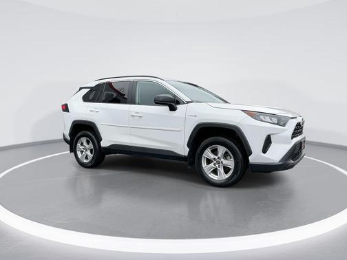 Super White 2021 Toyota RAV4 Hybrid LE