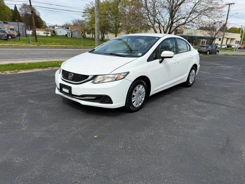 White 2014 Honda Civic LX