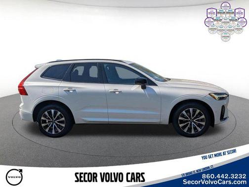 Crystal White Metallic 2024 Volvo XC60 Plus Dark Theme