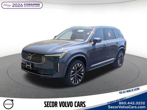 Denim Blue Metallic 2026 Volvo XC90 Plug-In Hybrid Plus, T8 AWD, Electric/Gasoline, Bright, 6 Seats SUV