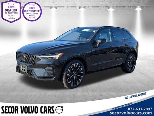 Onyx Black Metallic 2026 Volvo XC60 Plug-In Hybrid Ultra, T8 AWD Electric/Gasoline, Dark SUV