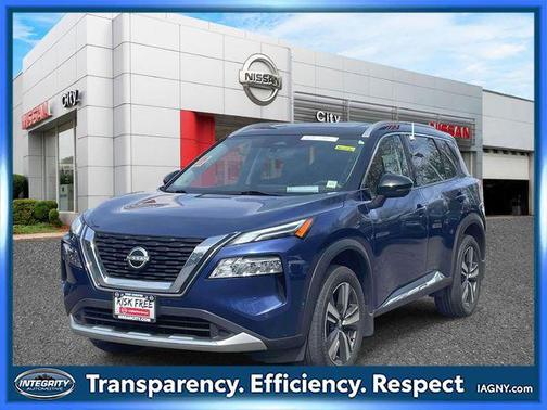 Caspian Blue Metallic/Super Black 2023 Nissan Rogue Platinum