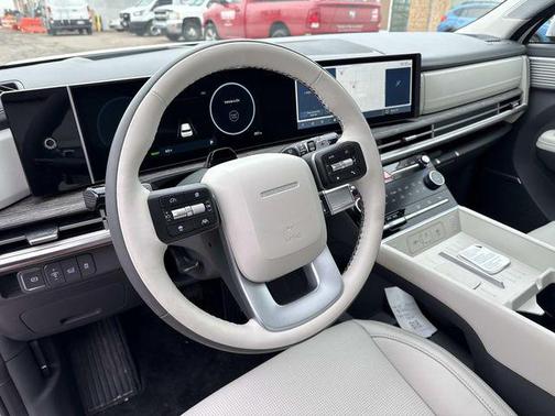 Serenity White 2026 Hyundai SANTA FE HEV Calligraphy