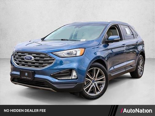 Blue Metallic 2019 Ford Edge Titanium