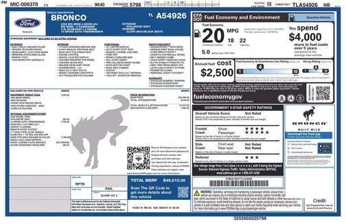 Avalanche Gray 2026 Ford Bronco Big Bend