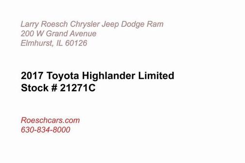 2017 Toyota Highlander Limited Platinum