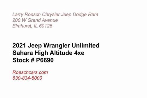 2021 Jeep Wrangler Unlimited 4xe Sahara High Altitude