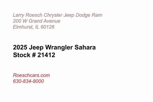 2025 Jeep Wrangler 4-Door Sahara 4x4