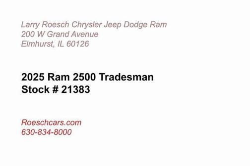 2025 RAM 2500 Tradesman Crew Cab 4x4 6'4' Box