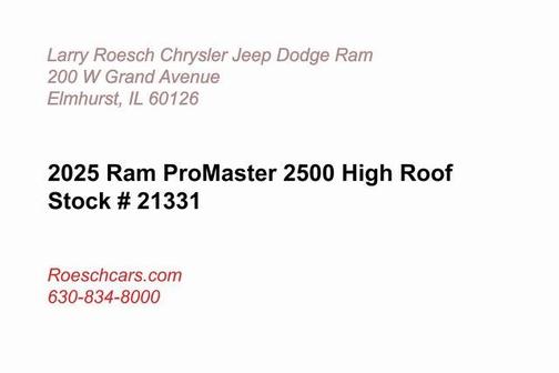 2025 RAM ProMaster 2500 Tradesman