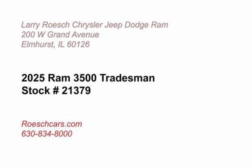 2025 RAM 3500 Tradesman Crew Cab 4x4 8' Box