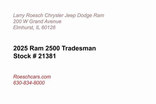 2025 RAM 2500 Tradesman Crew Cab 4x4 6'4' Box