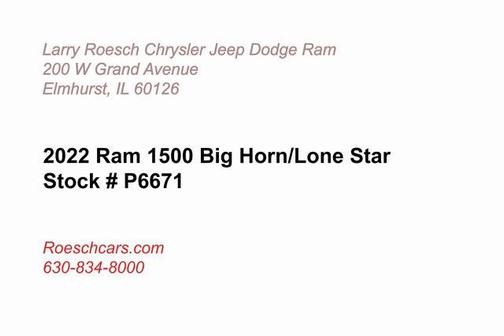 2022 RAM 1500 Big Horn/Lone Star