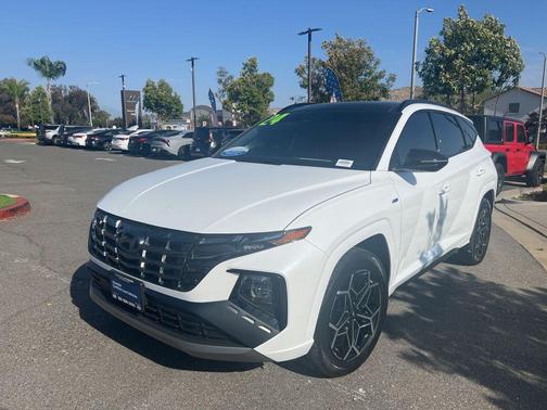 White Pearl 2024 Hyundai TUCSON Hybrid N Line