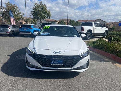 Lunar White 2023 Hyundai ELANTRA HEV Limited